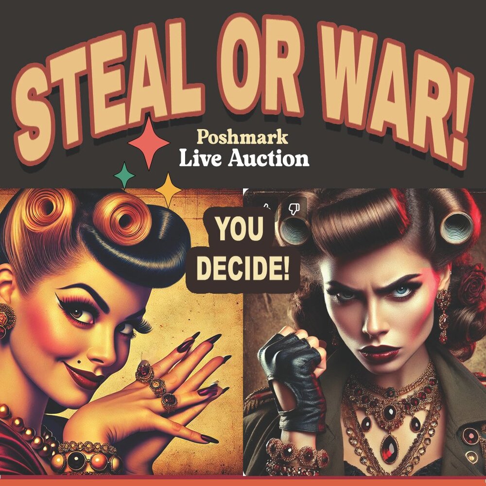 Like this listing to get notified when the STEAL OR WAR Live Show goes live.